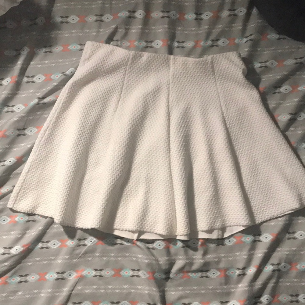 White Pleated Skirt